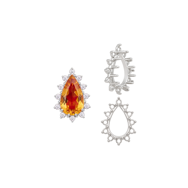 12 Stone Pear Shape Cluster Tops (6.00 x 4.00 mm - 20.00 x 12.00 mm)