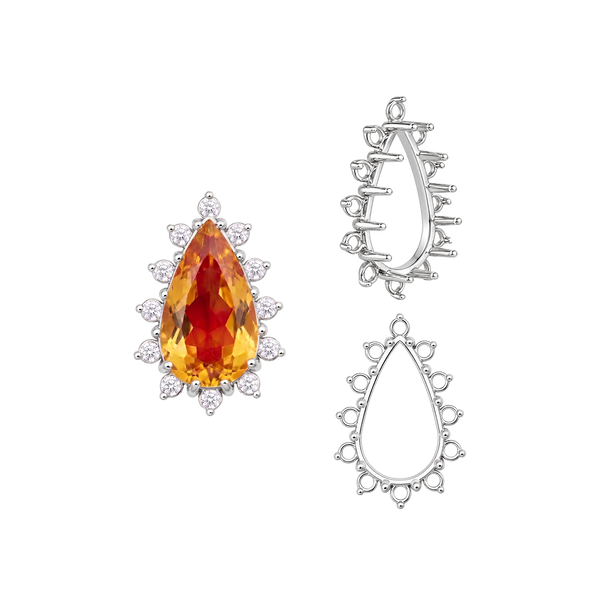 12 Stone Pear Shape Cluster Tops (6.00 x 4.00 mm - 20.00 x 12.00 mm)