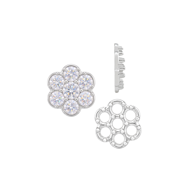7 Stone Cluster Tops (7.00 x 1.00 mm - 7.00 x 3.60 mm)