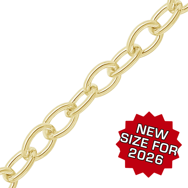 Bulk / Spooled Light Round Cable Chain in 14K Gold-Filled (1.50 mm - 11.00 mm)