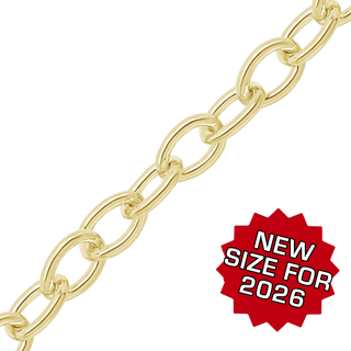 Bulk / Spooled Light Round Cable Chain in 14K Gold-Filled (1.50 mm - 11.00 mm)