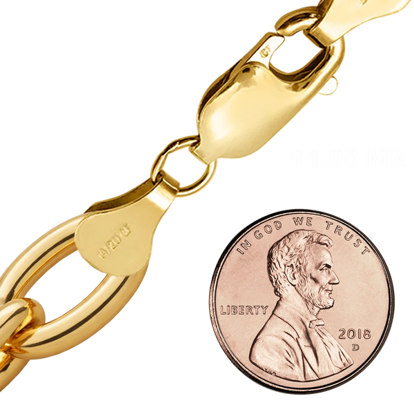 Finished Light Round Cable Anklet in 14K Gold-Filled (1.50 mm - 11.00 mm)