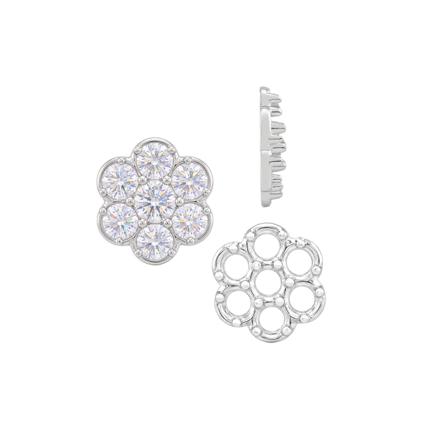 7 Stone Cluster Tops (7.00 x 1.00 mm - 7.00 x 3.60 mm)