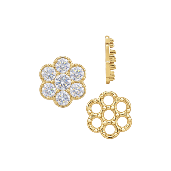7 Stone Cluster Tops (7.00 x 1.00 mm - 7.00 x 3.60 mm)