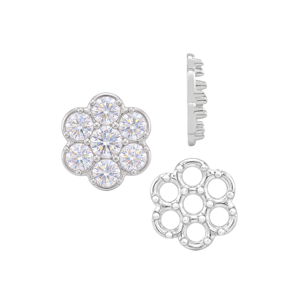 7 Stone Cluster Tops (7.00 x 1.00 mm - 7.00 x 3.60 mm)