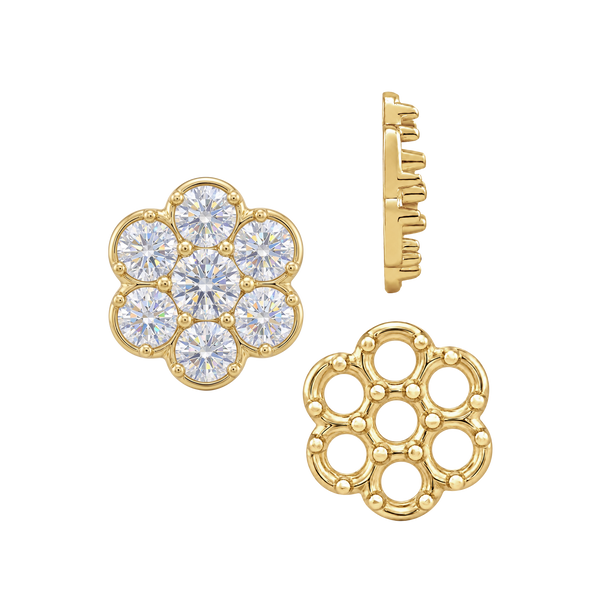7 Stone Cluster Tops (7.00 x 1.00 mm - 7.00 x 3.60 mm)