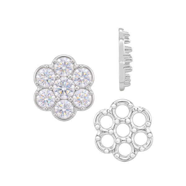 7 Stone Cluster Tops (7.00 x 1.00 mm - 7.00 x 3.60 mm)