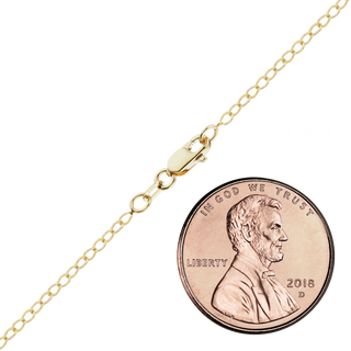 Finished Light Round Cable Anklet in 18K Yellow Gold (1.40 mm - 3.30 mm)