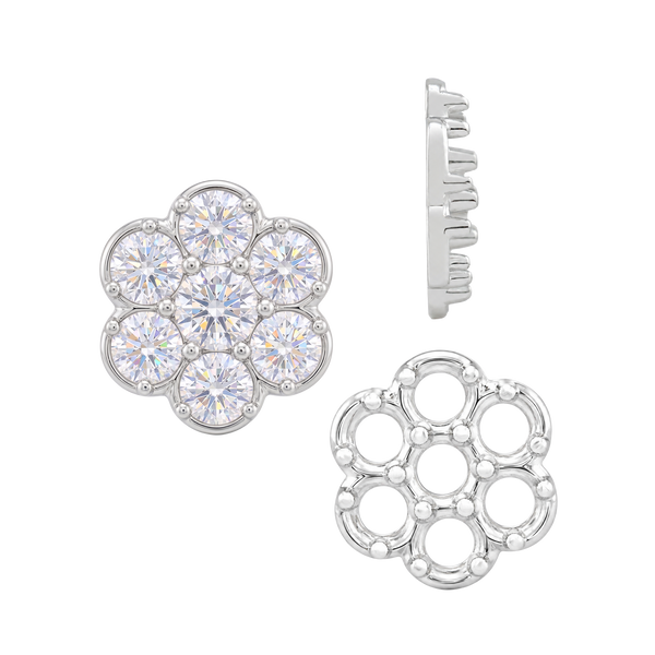 7 Stone Cluster Tops (7.00 x 1.00 mm - 7.00 x 3.60 mm)