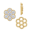 7 Stone Cluster Tops (7.00 x 1.00 mm - 7.00 x 3.60 mm)