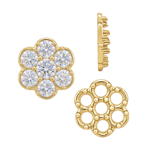 7 Stone Cluster Tops (7.00 x 1.00 mm - 7.00 x 3.60 mm)