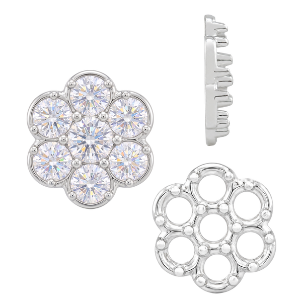 7 Stone Cluster Tops (7.00 x 1.00 mm - 7.00 x 3.60 mm)