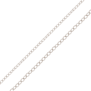 Bulk / Spooled Light Round Cable Chain in Platinum (1.20 mm - 1.70 mm)