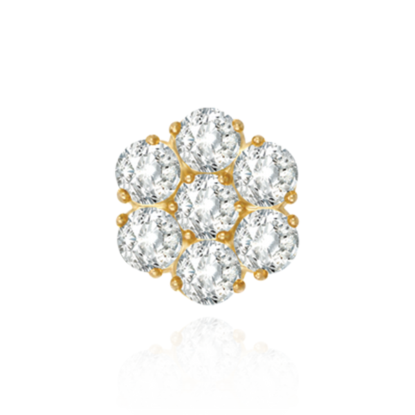 6 Stone Cluster Tops (6.00 x 1.00 mm - 6.00 x  4.75 mm)