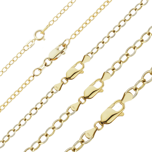 Finished Light Round Cable Bracelet in 18K Yellow Gold (1.40 mm - 3.30 mm)