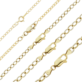 Finished Light Round Cable Anklet in 18K Yellow Gold (1.40 mm - 3.30 mm)