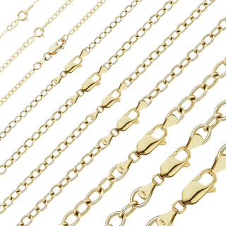 Finished Light Round Cable Bracelet in 14K Yellow Gold (1.00 mm - 6.80 mm)