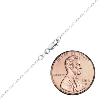 Finished Light Round Cable Necklace in 14K White Gold (1.00 mm - 4.60 mm)