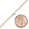 Finished Light Round Cable Anklet in 14K Yellow Gold (1.00 mm - 6.80 mm)