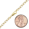Finished Light Round Cable Anklet in 14K Yellow Gold (1.00 mm - 6.80 mm)