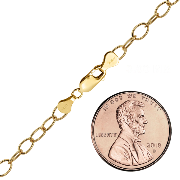 Finished Light Round Cable Necklace in 14K Gold-Filled (1.50 mm - 11.00 mm)
