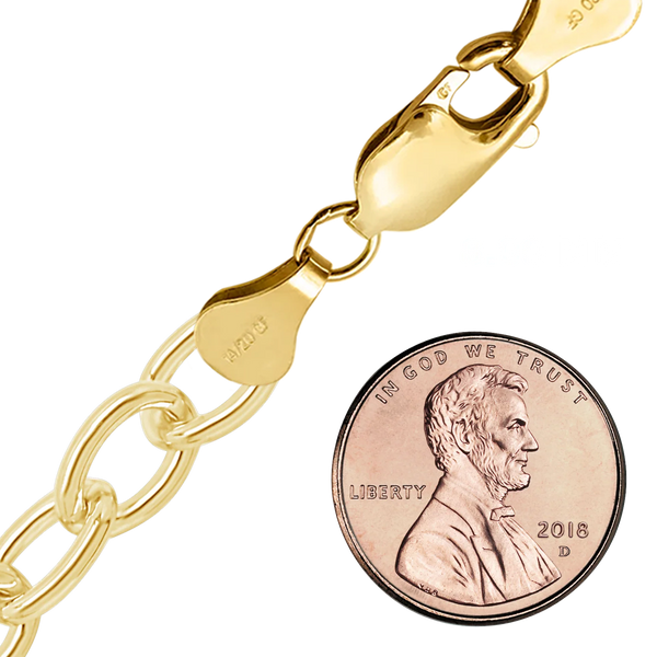 Finished Light Round Cable Necklace in 14K Gold-Filled (1.50 mm - 8.00 mm)