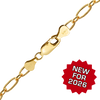 Finished Long & Short Cable Anklet in 14K Gold-Filled (2.20 mm)