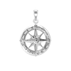 Compass Charm in Sterling Silver (40 x 29mm)