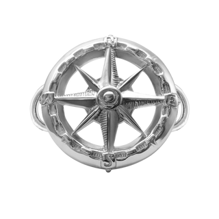 Compass Bracelet Top in Sterling Silver (27 x 23 mm)