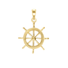 Shipwheel Charm in Sterling Silver (35 x 24mm)