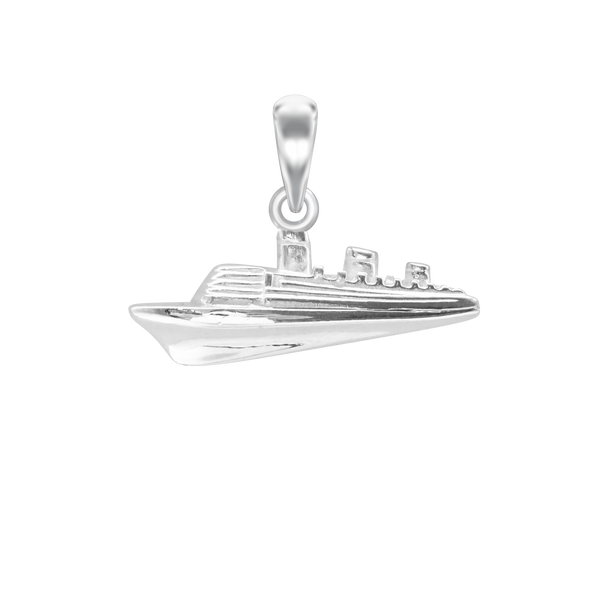 Small Ship Charm in Sterling Silver (15 x 20mm)