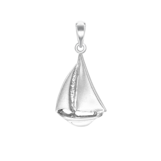 Sailboat Charm in Sterling Silver (26 x 13mm)