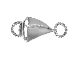 Small Sailboat Bracelet Top in Sterling Silver (29 x 13 mm)
