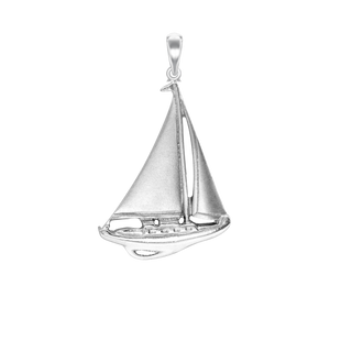 Large Sailboat Charm in Sterling Silver (44 x 26mm)