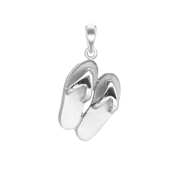 Flip Flops Charm in Sterling Silver (25 x 13mm)