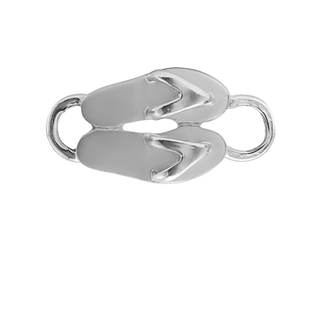 Flip Flops Bracelet Top in Sterling Silver (27 x 13 mm)