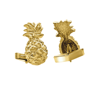 Pineapple Cuff Links in Sterling Silver (34 x 12mm)