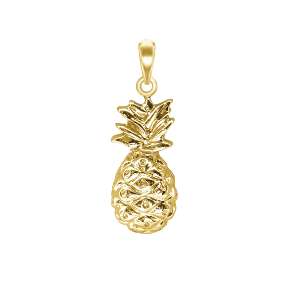 Large Pineapple Charm in Sterling Silver (34 x 12mm)