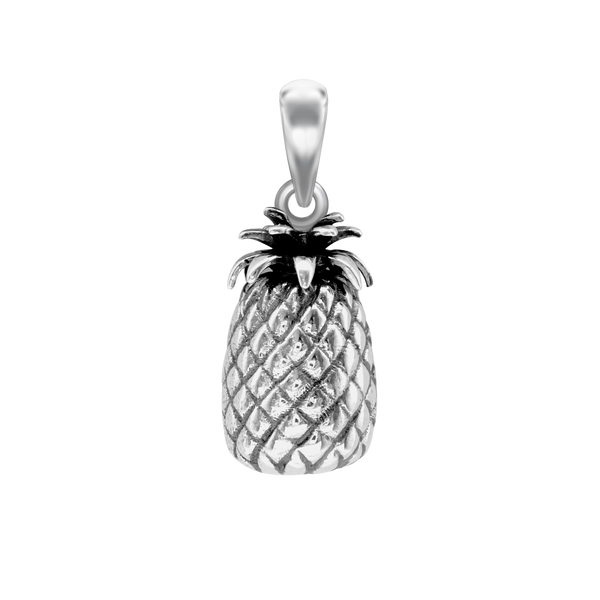 Pineapple Charm in Sterling Silver (21 x 8mm)