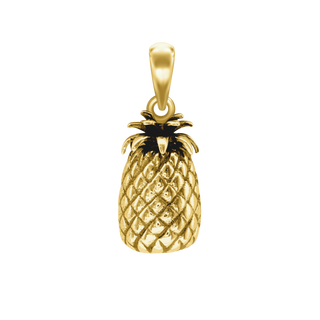 Pineapple Charm in Sterling Silver (21 x 8mm)