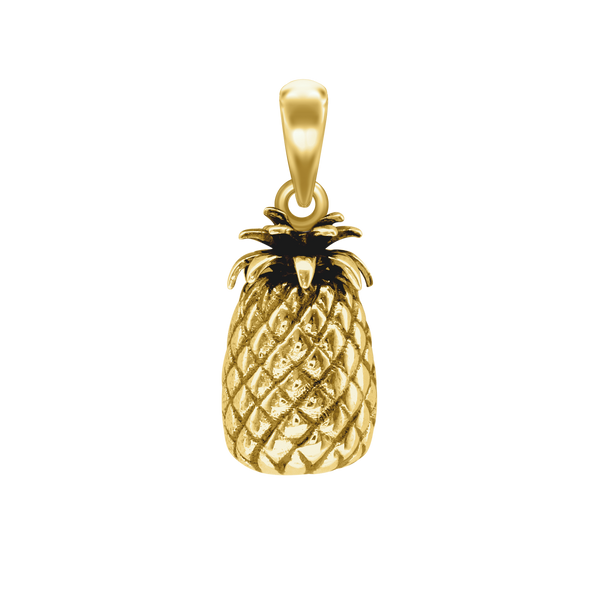 Pineapple Charm in Sterling Silver (21 x 8mm)