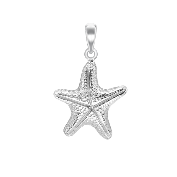 Starfish Charm in Sterling Silver (25 x 16mm)