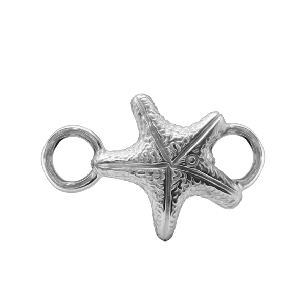 Small Starfish Bracelet Top in Sterling Silver (26 x 17mm)