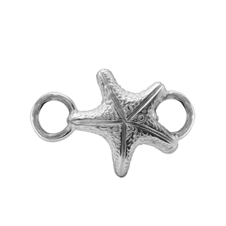 Small Starfish Bracelet Top in Sterling Silver (26 x 17mm)