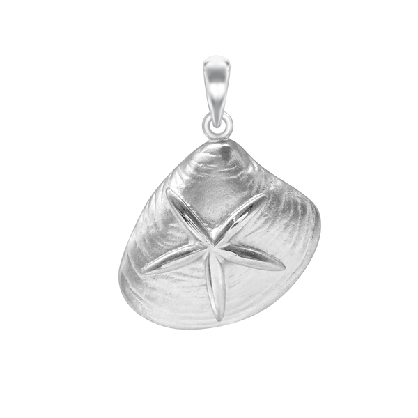 Sand Dollar Charm in Sterling Silver (26 x 21mm)