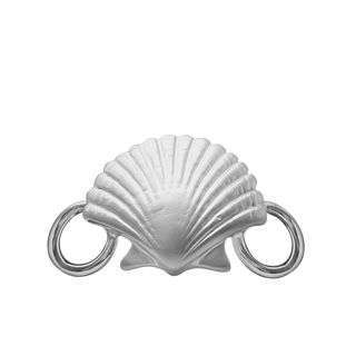 Scallop Shell Bracelet Top in Sterling Silver (29 x 18 mm)