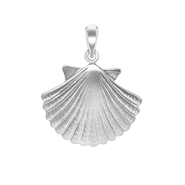 Seashell Charm in Sterling Silver (30 x 21mm)