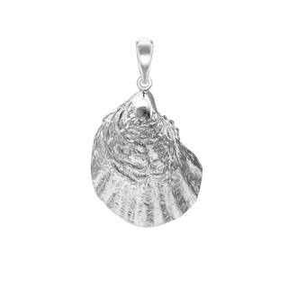 Oyster Shell Charm in Sterling Silver (34 x 21mm)