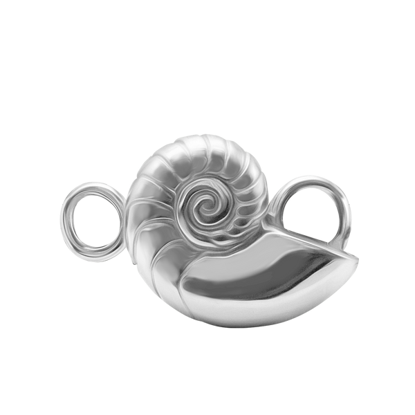 Nautilus/Conch Shell Bracelet Top in Sterling Silver (30 x 19mm)