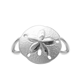 Large Sand Dollar Bracelet Top in Sterling Silver (28 x 20 mm)